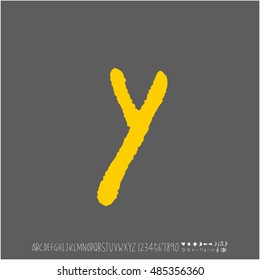 Alphabet & number / handwriting - vector