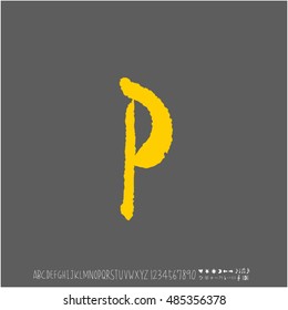 Alphabet & number / handwriting - vector
