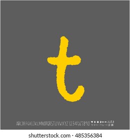 Alphabet & number / handwriting - vector
