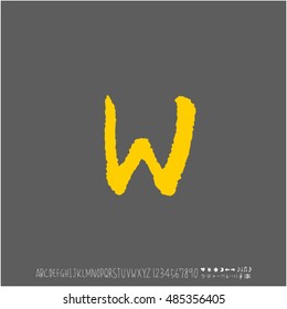 Alphabet & number / handwriting - vector