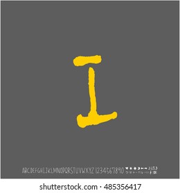 Alphabet & number / handwriting - vector