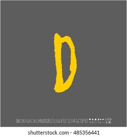 Alphabet & number / handwriting - vector
