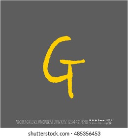 Alphabet & number / handwriting - vector