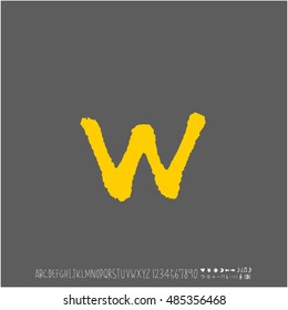 Alphabet & number / handwriting - vector