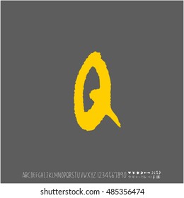Alphabet & number / handwriting - vector