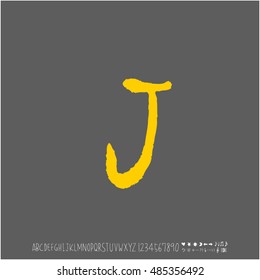 Alphabet & number / handwriting - vector