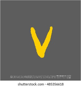 Alphabet & number / handwriting - vector