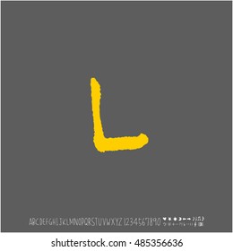 Alphabet & number / handwriting - vector