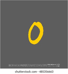 Alphabet & number / handwriting - vector