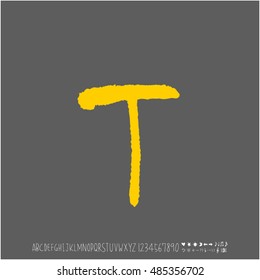 Alphabet & number / handwriting - vector