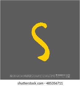 Alphabet & number / handwriting - vector