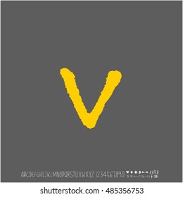 Alphabet & number / handwriting - vector