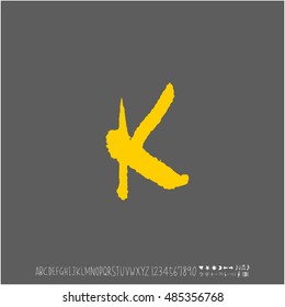 Alphabet & number / handwriting - vector