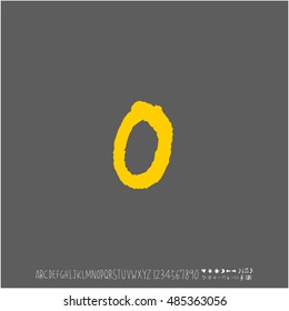 Alphabet & number / handwriting - vector