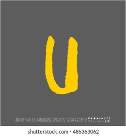 Alphabet & number / handwriting - vector