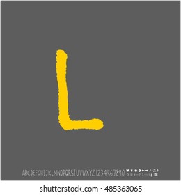 Alphabet & number / handwriting - vector