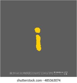 Alphabet & number / handwriting - vector