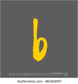 Alphabet & number / handwriting - vector