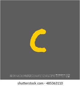 Alphabet & number / handwriting - vector