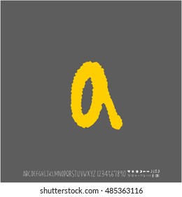 Alphabet & number / handwriting - vector