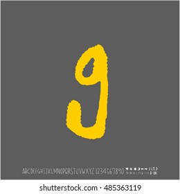 Alphabet & number / handwriting - vector
