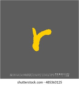Alphabet & number / handwriting - vector