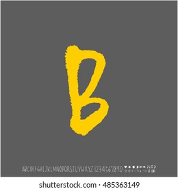 Alphabet & number / handwriting - vector