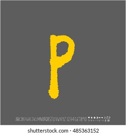 Alphabet & number / handwriting - vector