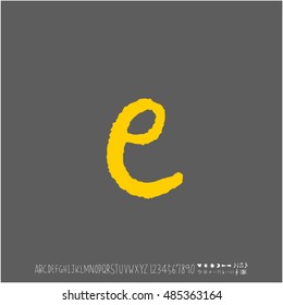 Alphabet & number / handwriting - vector