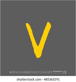 Alphabet & number / handwriting - vector
