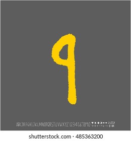 Alphabet & number / handwriting - vector