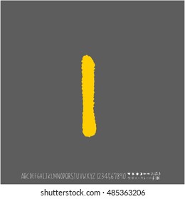 Alphabet & number / handwriting - vector
