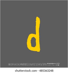 Alphabet & number / handwriting - vector