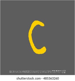 Alphabet & number / handwriting - vector