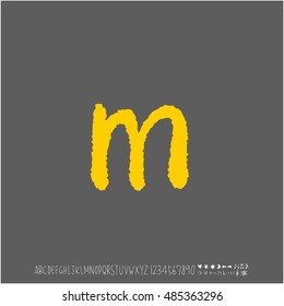 Alphabet & number / handwriting - vector