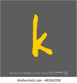 Alphabet & number / handwriting - vector