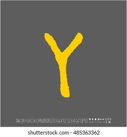 Alphabet & number / handwriting - vector