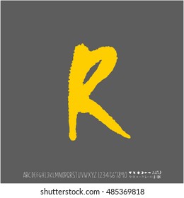 Alphabet & number / handwriting - vector