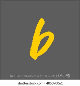 Alphabet & number / handwriting - vector
