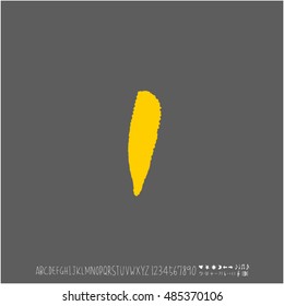 Alphabet & number / handwriting - vector