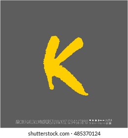 Alphabet & number / handwriting - vector