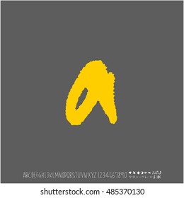 Alphabet & number / handwriting - vector