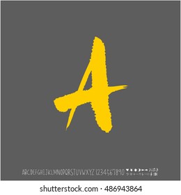 Alphabet & number / handwriting - vector