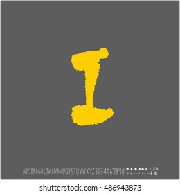 Alphabet & number / handwriting - vector