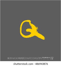 Alphabet & number / handwriting - vector