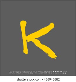 Alphabet & number / handwriting - vector