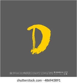 Alphabet & number / handwriting - vector
