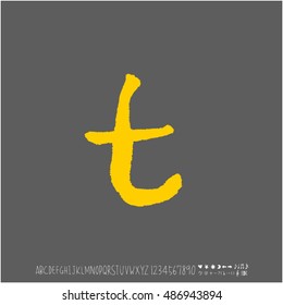 Alphabet & number / handwriting - vector