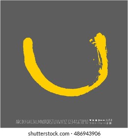 Alphabet & number / handwriting - vector