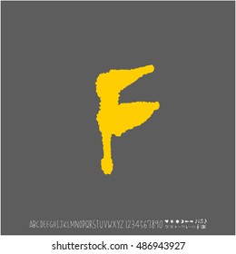 Alphabet & number / handwriting - vector